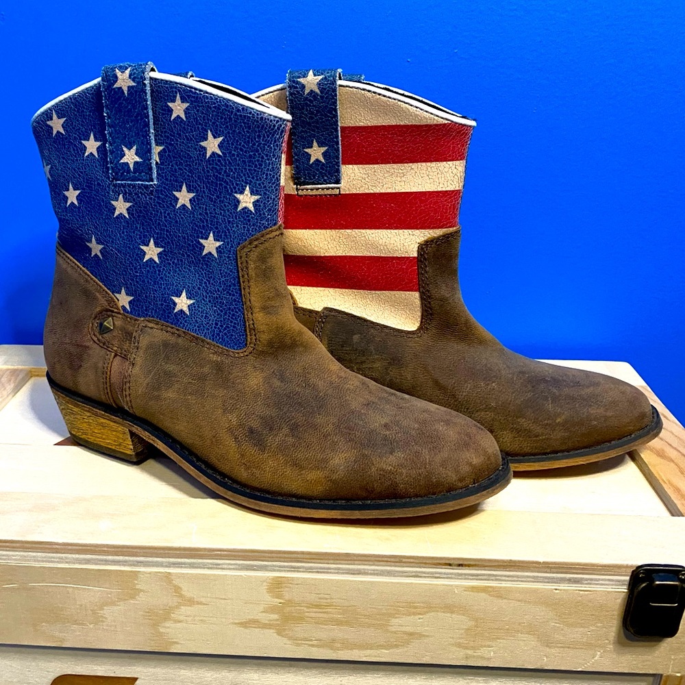 American Flag Ankle boots